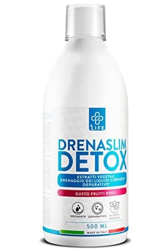 Detox Fegato E Intestino Drenante 500ml PiuLife® Depurativo Diuretico Naturale Da Estratti Vegetali, Elimina Tossine e Liquidi in Eccesso, Depurativo Fegato Con Tarassaco Pilosella Drenante Forte
