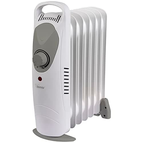 Bimar HO007 Termosifone Elettrico Compatto, Radiatore ad olio a Basso Consumo, Calorifero con 7 Elementi e 3 Canali di Circolazione, Termostato Regolabile, 2 Potenze di Riscaldamento, Trasportabile