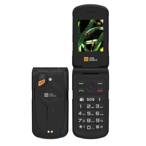 AGM M10 Telefono a Conchiglia - Certificato MIL-STD-810H, Impermeabile e Antipolvere | Compatto e Leggero con Doppia SIM, Radio FM e Memoria Espandibile