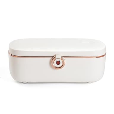 Bella Epoca: Scaldavivande Elettrico Portatile - un Porta pranzo riscaldabile Elegante. Lunch box elettrico con 2 Scomparti e Contenitore termico in Acciaio inox (Lonchera Electrica 1L/45W)