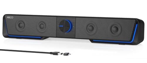 Jeecoo A40 Altoparlanti PC,Altoparlante per Computer 2.0 Alimentazione USB Casse PC Stereo Sound Altoparlante Bluetooth per Giochi per PC,Computer,Desktop(No jack da 3,5 mm)