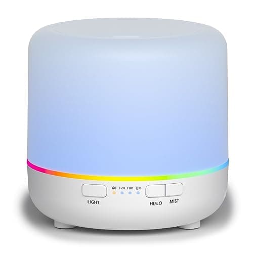 maiborna Diffusori di aromi, 200 ml, diffusore di olio essenziale colorato con modalità nebbia regolabile, diffusore di aromi per camera da letto/ufficio/viaggio (White-WYK), 2958-TM-OZ