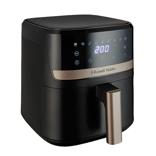 Russell Hobbs Friggitrice ad Aria 4,3L, Rapida, (Case Piccole, 9 Programmi) Satisfry (Lavastoviglie ok, 200℃, senza Olio, Touchscreen, Mantenere caldo, Arrostire, Panificare, Grigliare) 27610-56