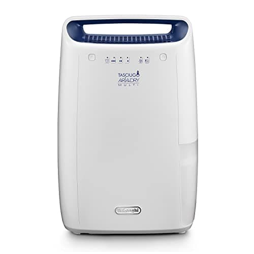 De'Longhi DEX212F Tasciugo AriaDry Deumidificatore Ambiente Casa, 300 W, 12 Litri, 37 Decibel, Plastica, Bianco
