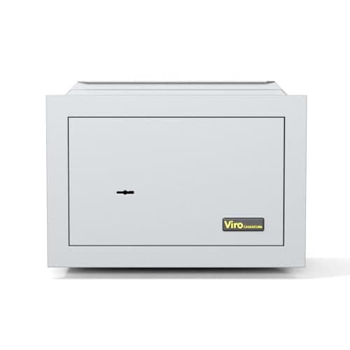Viro | Casasicura, Cassaforte Meccanica da Incasso, Chiusura con Chiave a Doppia Mappa, 360x240x200 mm