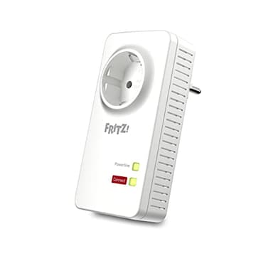 FRITZ!Powerline 1220E Edition International, adattatore extender su rete elettrica fino a 1.200 Mbit/s, PLC, IEEE P1901, 2x Gigabit LAN, Interfaccia in italiano
