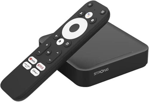 STRONG - Streaming Box Android TV 4K UHD - Leap-S3 - Chromecast integrato - Compatibile con Google Voice Assistant - Dolby Atmos e Dolby Vision - Facile da installare - Nero