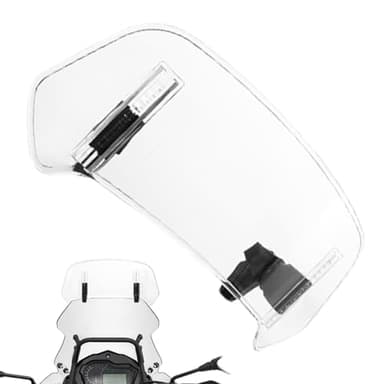 Estensione per parabrezza moto, spoiler per parabrezza rialzato, deflettore antivento per moto, clip regolabile sull'estensione del parabrezza, deflettore d'aria per moto