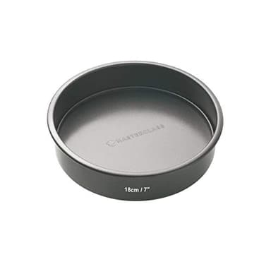 MasterClass 18cm Loose Based Sandwich Tin con PTFE, PFOA e BPA Free Non Stick, robusto 1 millimetri di spessore in acciaio al carbonio, 7 pollici teglia rotonda per torte