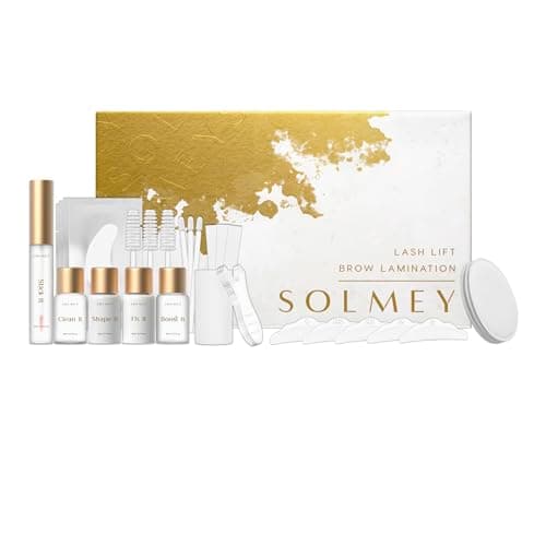 SOLMEY 2-in-1 Kit per Laminazione Sopracciglia e Lifting Ciglia | Set Permanente Ciglia con Cheratina, Collagene & Avena | Risultati di Qualità Professionale a Casa | Fino a 6 Settimane