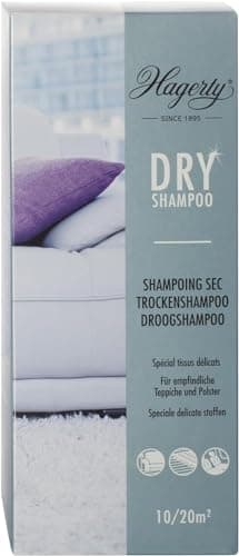 Hagerty Dry Shampoo detergente per tappeti, 500 g, speciale shampoo a secco in polvere, extra per tappeti delicati, moquette, tessuti per mobili, smacchiatori, tappeti e tappezzeria, a secco