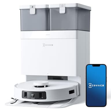 ECOVACS DEEBOT T30C Pro OMNI Robot Aspirapolvere Lavapavimenti con Stazione Pulizia, Aspirazione 12800Pa, Spazzola ZeroTangle 2.0, TruEdge, Svuotamento Automatico, Asciugatura a 45°C, Assistente YIKO