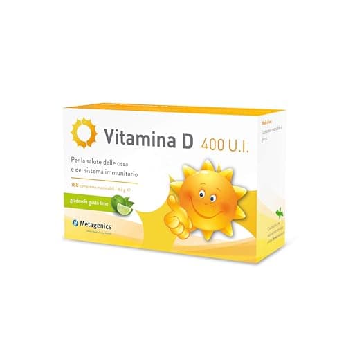 Vitamina D Kids 400 U.I. - Integratore Sistema Immunitario - 168 Compresse Masticabili
