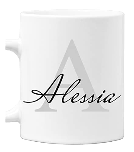 Colorfamily Tazza Mug PERSONALIZZABILE con Iniziale e Nome - Lettera A - in ceramica