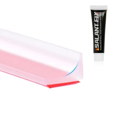 Flintronic Autoadesiva Silicone Doccia Barriera, 300CM Pieghevole Bagno Acqua Barriera, Soglia Doccia, Guarnizioni Doccia, Bordo Doccia, Striscia di Ritenzione Idrica Della Soglia Del Bagno