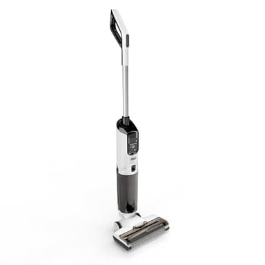 Princess 337010 AquaMotion Plus Lavapavimenti, 4 in 1 Aspira, Lava & Asciuga, Senza Fili, 50 Min Autonomia, Filtro HEPA, Autopulizia, 170W, 75dB, Display Intelligente, Base di Ricarica, Leggero