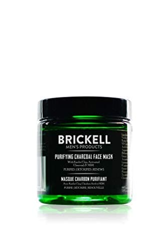 Brickell Men's Products Maschera Viso Purificante al Carbone - Naturale ed Organica - Maschera al Carbone Attivo con Argilla Caolinica Disintossicante - 118 ml