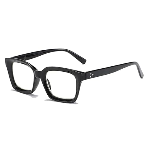Hubeye Occhiali Anti Luce Blu Quadrati Montatura Grande per Donna e Uomo con la Cerniera a Molla Occhiale per computer