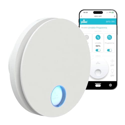 plikc - Aspiratore WIFI da parete ad aspirazione assiale serie Ario W con sensore di Umidità e Timer (Diametro foro di uscita: 98mm) Bianco