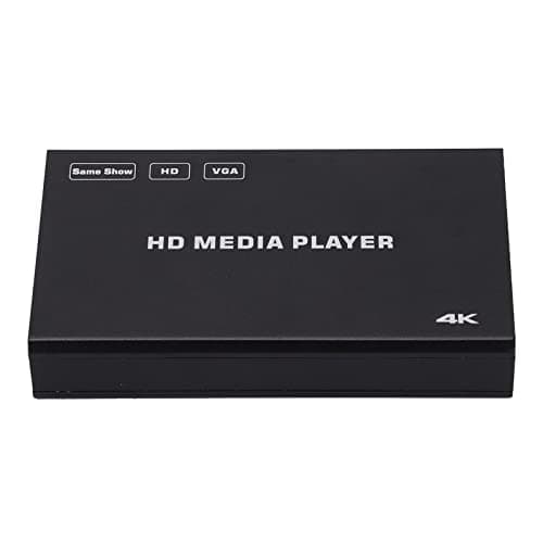 SONK Media Player, Lettore multimediale Digitale Ultra HDMI 4K con Supporto per Telecomando Uscita VGA/Uscita Audio Ottica e Display TV 4K 60FPS, Lettore multimediale USB per unità USB(EU)
