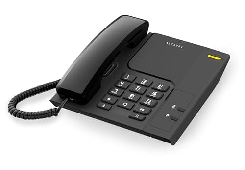 Alcatel T26 NERO Telefono fisso con Tasto di richiamata e indicatore luminoso di chiamata in arrivo, installabile a muro