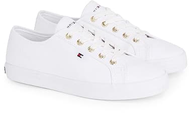 Tommy Hilfiger Sneakers Vulcanizzate Donna Essential Nautical Scarpe, Bianco (White), 42 EU