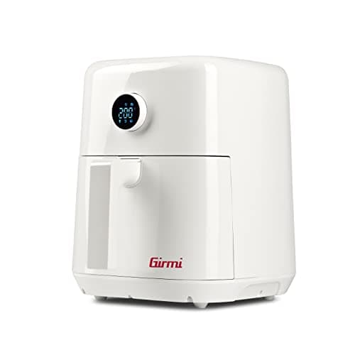 Girmi FG86 Friggitrice ad Aria "Ecofrit Easy" 5 Litri, 1400W, 6 programmi preimpostati, Display con manopola, Timer, Ricettario incluso