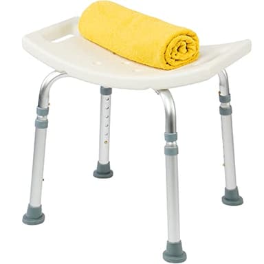 GOVITA - Sedia da doccia per Anziani Bagno, Sedile per Vasca da Bagno Antiscivolo, Sedia Vasca Disabili Regolabile, Seduta Vasca da Bagno con piedi Regolabili Bianco