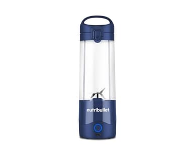 nutribullet Frullatore portatile in blu marino, potente lama per estrattore, tazza da 475 ml, coperchio da asporto, cavo di ricarica USB-C e guida utente (lingua italiana non garantita), offre oltre