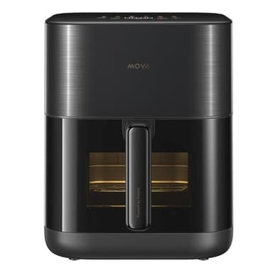 Mova FD10 Pro Friggitrice ad Aria, Friggitrice Senza Olio per Una Rapida Cottura Croccante, Grande da 6L, Interno in Metallo, Sistema a Doppio Riscaldamento, 11 Modalità Preimpostate