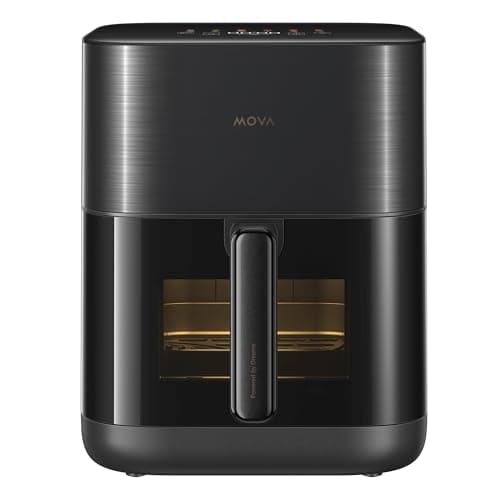 Mova FD10 Pro Friggitrice ad Aria, Friggitrice Senza Olio per Una Rapida Cottura Croccante, Grande da 6L, Interno in Metallo, Sistema a Doppio Riscaldamento, 11 Modalità Preimpostate