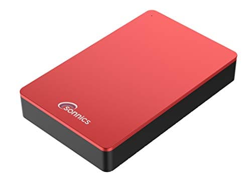 Sonnics 3TB USB 3.0 Esterni Hard-Disk per Finestre PC, Mac, XBOX ONE & PS4, Rosso