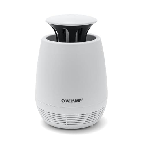 Velamp SLURP Zanzariera Elettrica ad Aspirazione – 5W, LED UV e Ventola | Senza Sostanze Chimiche, Silenziosa, Facile da Pulire | Ideale per Interni – Copertura 15m²