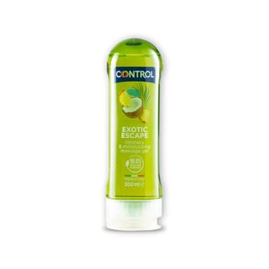 Control Exotic Escape Gel Massaggio 2 in 1 All'Aroma di Frutti Tropicali con 98,8% di ingredienti naturali, 100% Made in Italy, 200 ml