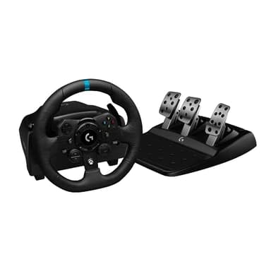 Logitech G923 G, Feedback TRUEFORCE, Pedali Sensibili alla Pressione, Doppia Frizione, Launch Control, Design Tradizionale, per Xbox Series X|S, Xbox One, PC - Nero