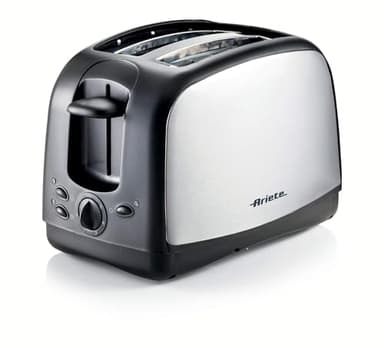 Ariete 153 Toaster, Tostapane elettrico, 930W, 2 fette, 7 livelli di doratura, Espulsione automatica, Metal