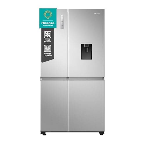 Hisense RS840N4WCE, Frigorifero Side by Side, Control touch, Grande capactià 649 litri, Total no frost, Motore inverter, Dispenser acqua senza attacco rete idrica