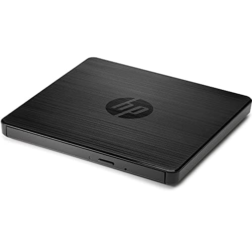 HP Unità Esterna DVDRW, Riproduzione e Masterizzazione, Velocità 24X CD e 8X DVD, Compatibile Windows, Connessione USB, Dimensioni 144 x 137.5 x 14 mm, Peso 0.2 KG, Portatile, Veloce, Nero