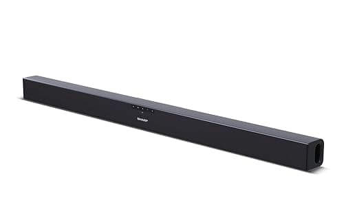 Sharp Soundbar HT-SB140, 150 W, 2.0, HDMI ARC-CEC, Audio Ottico, Telecomando, Ingresso AUX, 95 cm, Nero Satinato