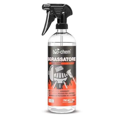 bio-chem - Detergente per Barbecue Spray 0,75L - Detergente per Barbecue Pronto all'Uso, Ideale per L'Estate - Detergente sgrassante per Griglie di Barbecue