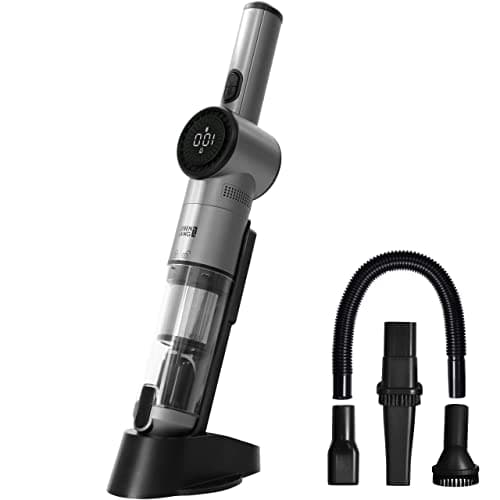 LEBENLANG Aspirabriciole senza fili potente 17000PA - Incl. Potente batteria & Supporto con funzione di ricarica I Aspirapolvere auto potente Aspirapolvere portatile per auto Aspira biciole elettrico