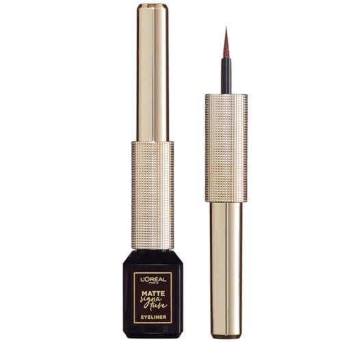 L'Oréal Paris Infaillible Eyeliner Liquido, Effetto Matte per Linee Audaci ed Impeccabili con Tenuta 24H, Finish Lucido, Applicazione Controllata e Precisa, Formula Waterproof, Tonalità: Marron