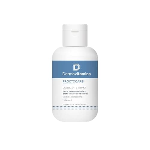 Dermovitamina Proctocare Detergente Per l'igiene intima e anale, con sostanze lenitive e rinfrescanti, Deterge con delicatezza, favorendo l'equilibrio dell'area perianale