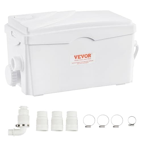 VEVOR Pompa Trituratore 350 W Portata 6000 L/h Prevalenza 7 m Pompa Maceratore per Acque Luride con 3 Ingressi Acqua per Cantina, Macchina per lo Smaltimento delle Acque Reflue della Lavanderia
