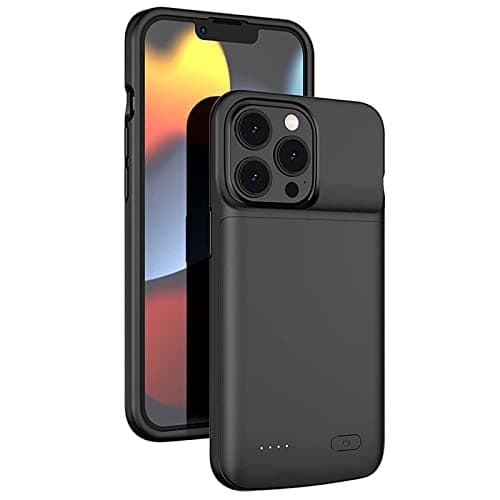 Generico SMART COVER BATTERIA IPHONE 12/12 PRO 6.1" BATTERY CASE RICARICABILE POWER BANK SLIM SOTTILE 4800mAh