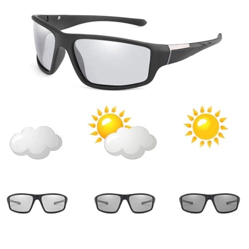 kachawoo Occhiali da sole fotocromatici polarizzati sport ciclismo occhiali da sole moda occhiali cambiamento colore lente per la guida