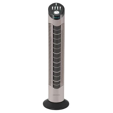 Cecotec Ventilatore a torre EnergySilence 790 Skyline con timer 50 W, altezza 30'' (76 cm), controllo meccanico, oscillazione, motore in rame, 3 velocità, maniglia, bianco