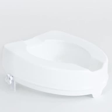 GOVITA - Rialzo WC, AlzaWater Anatomico con Sistema di Fissaggio Laterale (Senza coperchio,ALTEZZA DI 10 cm) leggero, sanificabile, portata 136 Kg