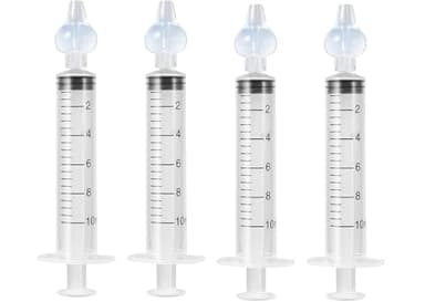Blendura 4 PCS Siringa per Lavaggi Nasali Bambini 10 ml, Baby Doccia Nasale Sicuro e Confortevole, Irrigazione Nasale Riutilizzabile Portatile Aspiratore Nasale