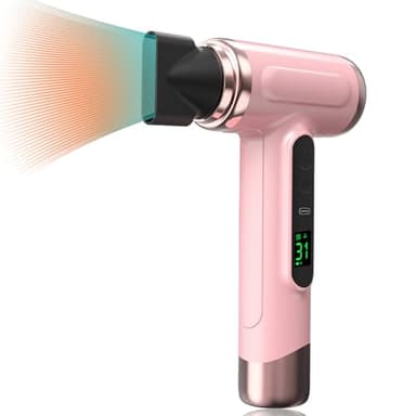 Asciugacapelli Professionale Agli Ioni Negativi, 15000mAh USB Ricaricabile Motore Brushless Asciugacapelli, Asciugacapelli da Viaggio Portatile con Vento Caldo e Freddo per Dormitorio, Casa
